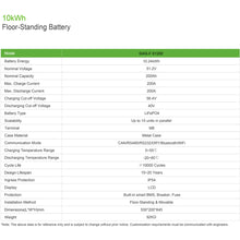 Load image into Gallery viewer, Floor-Standing Battery 51.2V 200Ah(Model: SIAS-F-51200)
